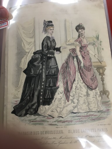 【手付彩色】（1873年）ファッションプレート：Magasin des demoiselles - フネートル・KY
