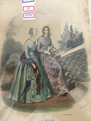 【手付彩色】（1847年）ファッションプレート：La mode - フネートル・KY