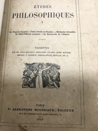 バルザック：哲学的研究1 『あら皮 他4篇』(1869年) - フネートル・KY