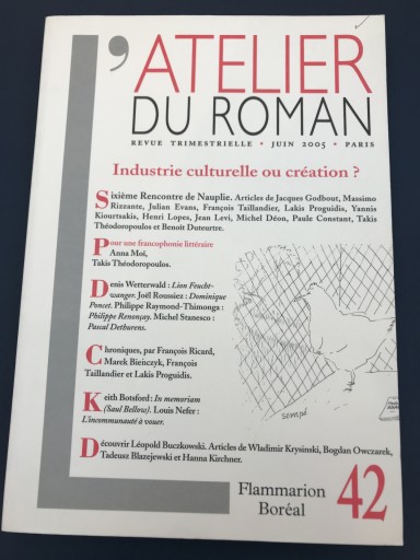 Revue L'Atelier Du Roman T.42 - 鹿島 茂の本棚