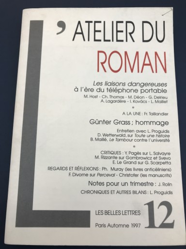 Atelier du Roman/12 Automne 1997 - 鹿島 茂の本棚