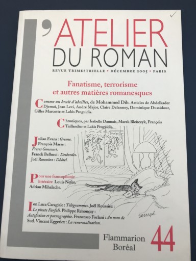 Revue L'Atelier Du Roman T.44; fanatisme, terrorisme et autres matières romanesques - 鹿島 茂の本棚