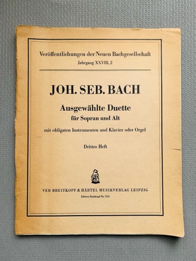 JOH. SEB. BACH Ausgewählte Duette - Mon Moelleux