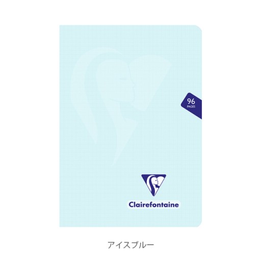 CLAIREFONTAINE CAHIER ミメジス パステル ホチキス留めノート フランス罫 17x22cm / アイスブルー - レ・シャ・ピートル