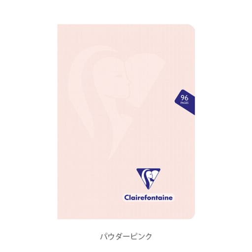 CLAIREFONTAINE CAHIER ミメジス パステル ホチキス留めノート フランス罫 17x22cm / パウダーピンク - レ・シャ・ピートル