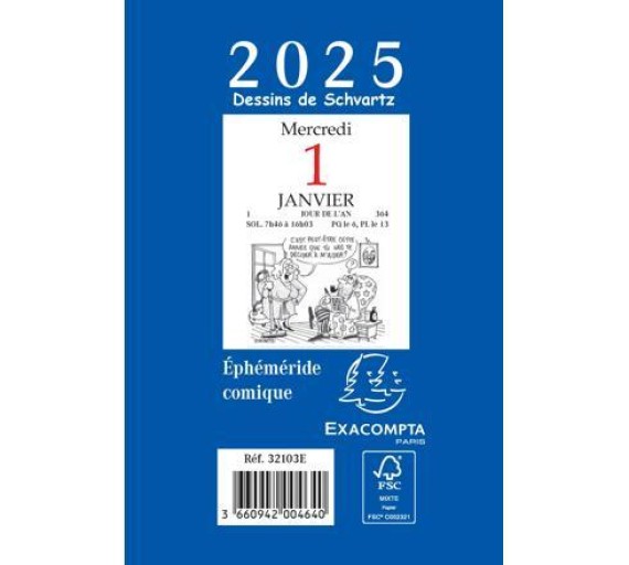 EXACOMPTA Calendrier 日めくりカレンダー 2025 - レ・シャ・ピートル