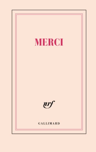 CARNET "MERCI" (PAPETERIE) 11.8 x 18.5 cm - レ・シャ・ピートル