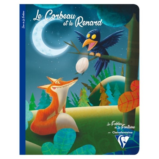 CF Fables LE CORBEAU ET LE RENARD ホチキス留めノート フランス罫 17 x 22 cm - レ・シャ・ピートル