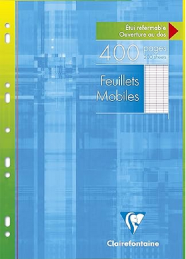 Clairefontaine 1791C Un Étui de Feuillets Mobiles Perforés - A4 21x29,7 cm - 400 Pages - メゾン・プティ・ルナール / MAISON PETIT RENARD