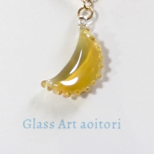 パールイエロームーン サージカルチェーンネックレス - 青い鳥の物語