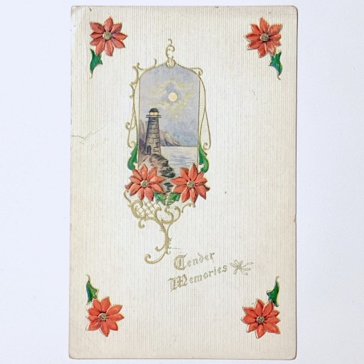 【lighthouse】postcard（moonlight） - Dans La Nuit - antique