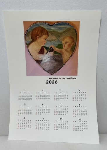 値下げ❣️カレンダー/Madonna of the Goldfinch - Chez Kaédée