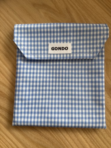 GONDOオリジナルブックポーチ 文庫本サイズ ブルー① - ごん堂