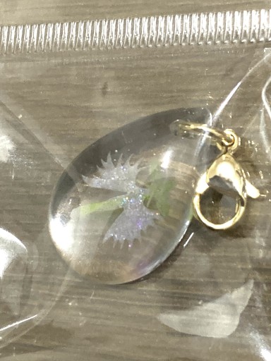 切り折り紙レジンチャーム(サギソウ) - あかぷりん