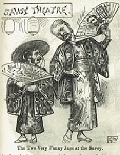 パンチ（ロンドン・シャリヴァリ）第88巻（1885）ロンドン日本人村。オペレッタ「ザ・ミカド」 - 露蘭堂