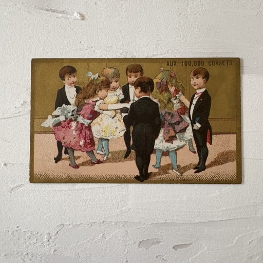 フランス｜クロモスカード Aux 100,000 Corsets 子どもたちのダンス - filcôté｜小さな断片の本棚