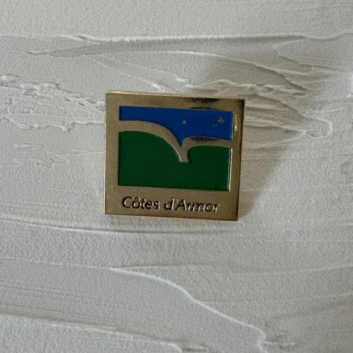 フランス｜ヴィンテージピンバッジ Côtes d’Armor ロゴ - filcôté｜小さな断片の本棚