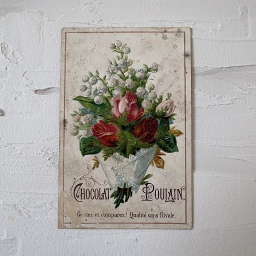 フランス｜クロモスカード Chocolat Poulain 花束 - filcôté｜小さな断片の本棚