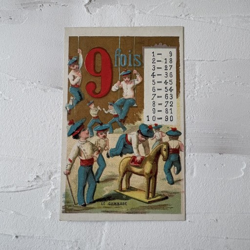 フランス｜クロモスカード 九九と遊ぶ子ども コーヒー - filcôté｜小さな断片の本棚