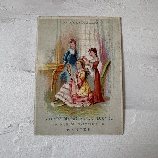 フランス｜クロモスカード シンデレラとルーヴル百貨店広告 - filcôté｜小さな断片の本棚