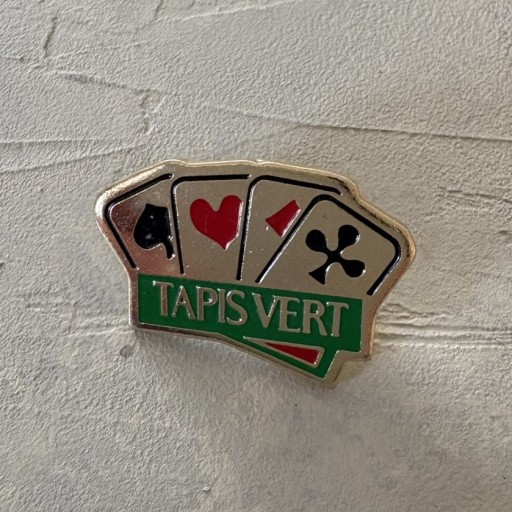 フランス｜ヴィンテージピンバッジ トランプ（TAPIS VERT） - filcôté｜小さな断片の本棚