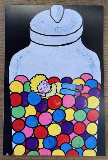 ポストカード「Sleeping in Candy’s dream」 - ひとつぶ本棚