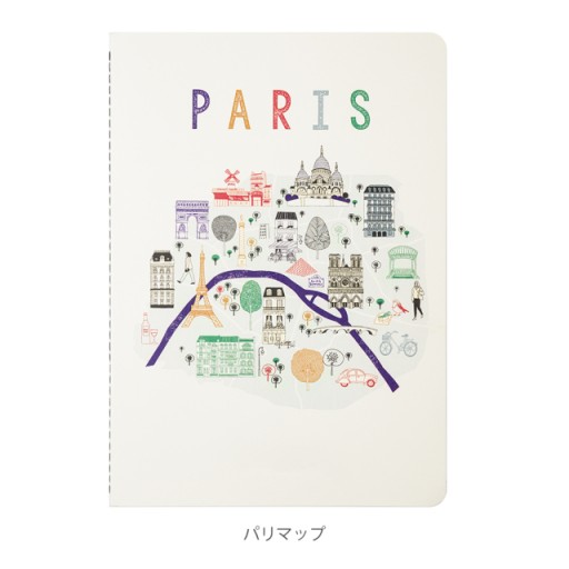 HERBIN Cahier Plan de Paris - A5 14,8X21cm 32 p 120g Ivoire - レ・シャ・ピートル