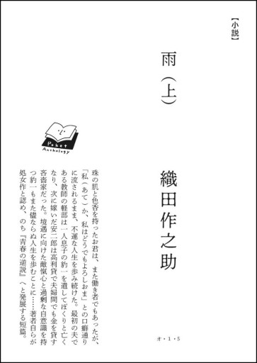 〈蠍座〉織田作之助 | 雨(上)