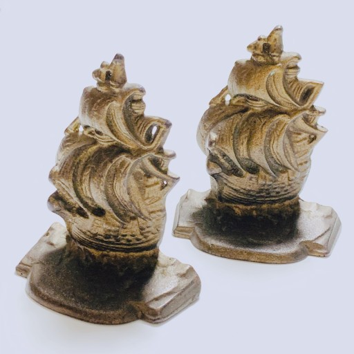 vintage ship bookends