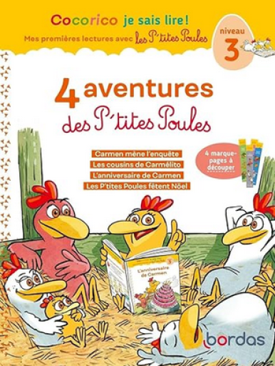 児童書「4 aventures des P'tites Poules, niveau 3」