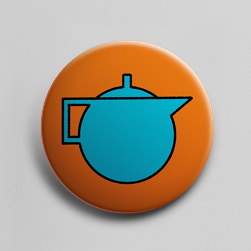 CAN BADGE : teapot