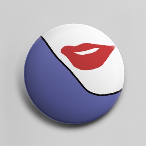 CAN BADGE : lips