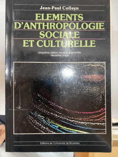 Eléments d'anthropologie sociale et culturelle
