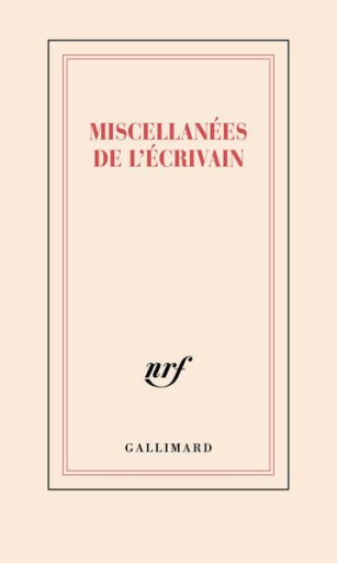 Carnet "Miscellanées de l'écrivain" (papeterie)