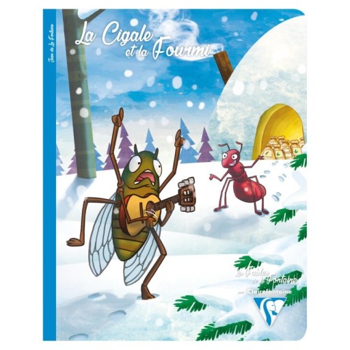 CF Fables LA CIGALE ET LA FOURMI ホチキス留めノート フランス罫 17 x 22 cm