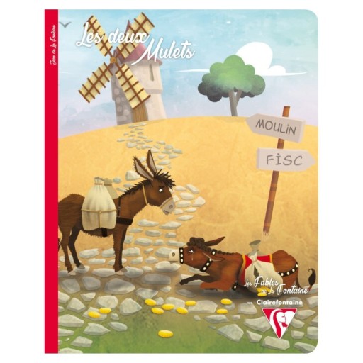 CF Fables LES DEUX MULETS ホチキス留めノート フランス罫 17 x 22 cm