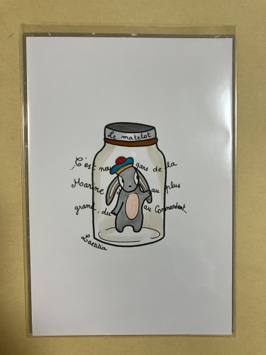カード ビンの中のうさぎ