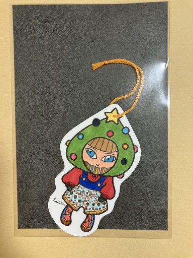ブックマーク ツリー帽子の女の子