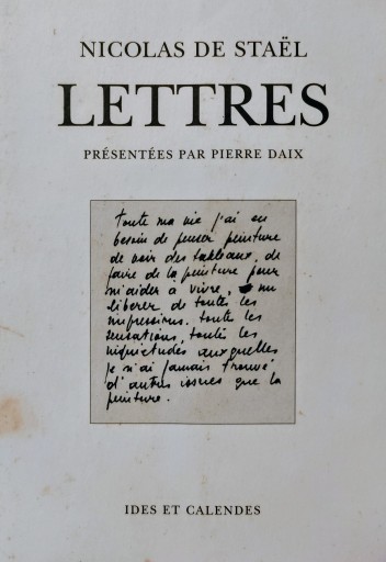Nicolas de Staël  Lettres et dessins