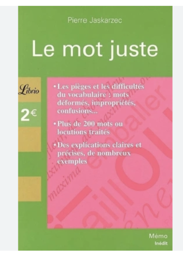 Le mot juste