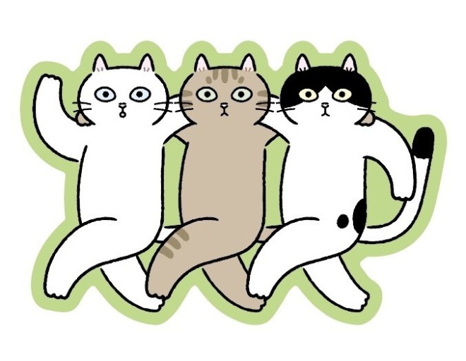 ステッカー - 今世を満喫するねこ