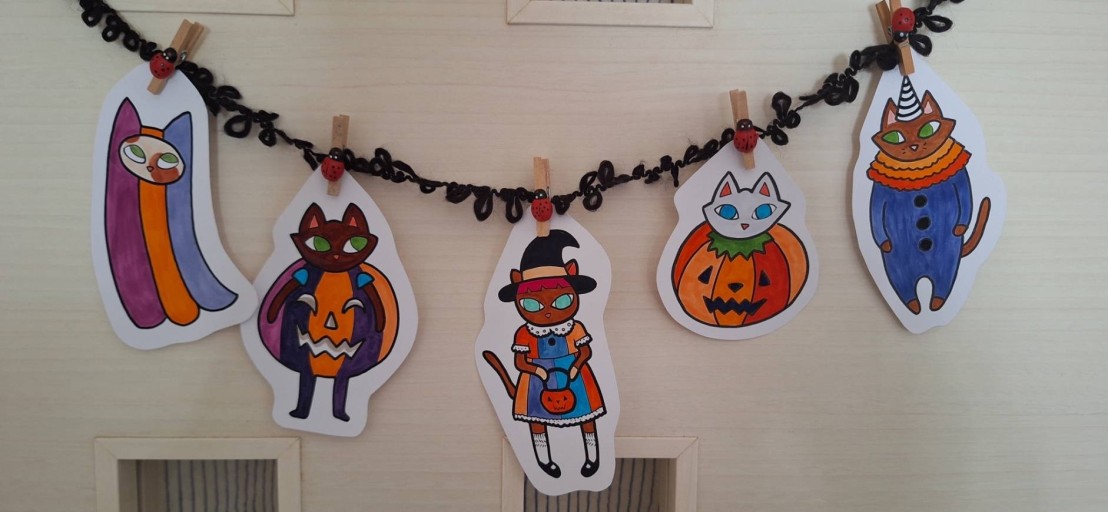 ハロウィンのガーランド