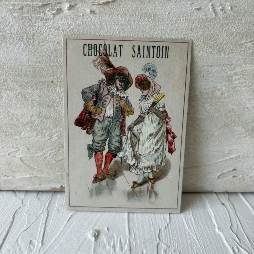 CHOCOLAT SAINTOIN 仮面舞踏会 クロモカード フランスアンティーク