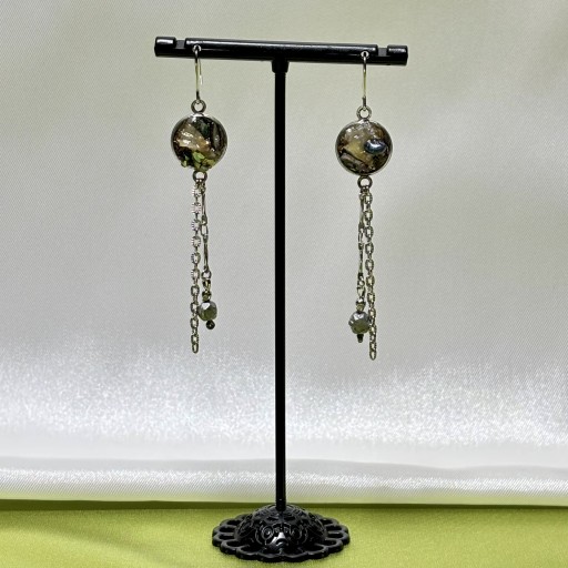 French vintage beads & dry flower pierce【B】